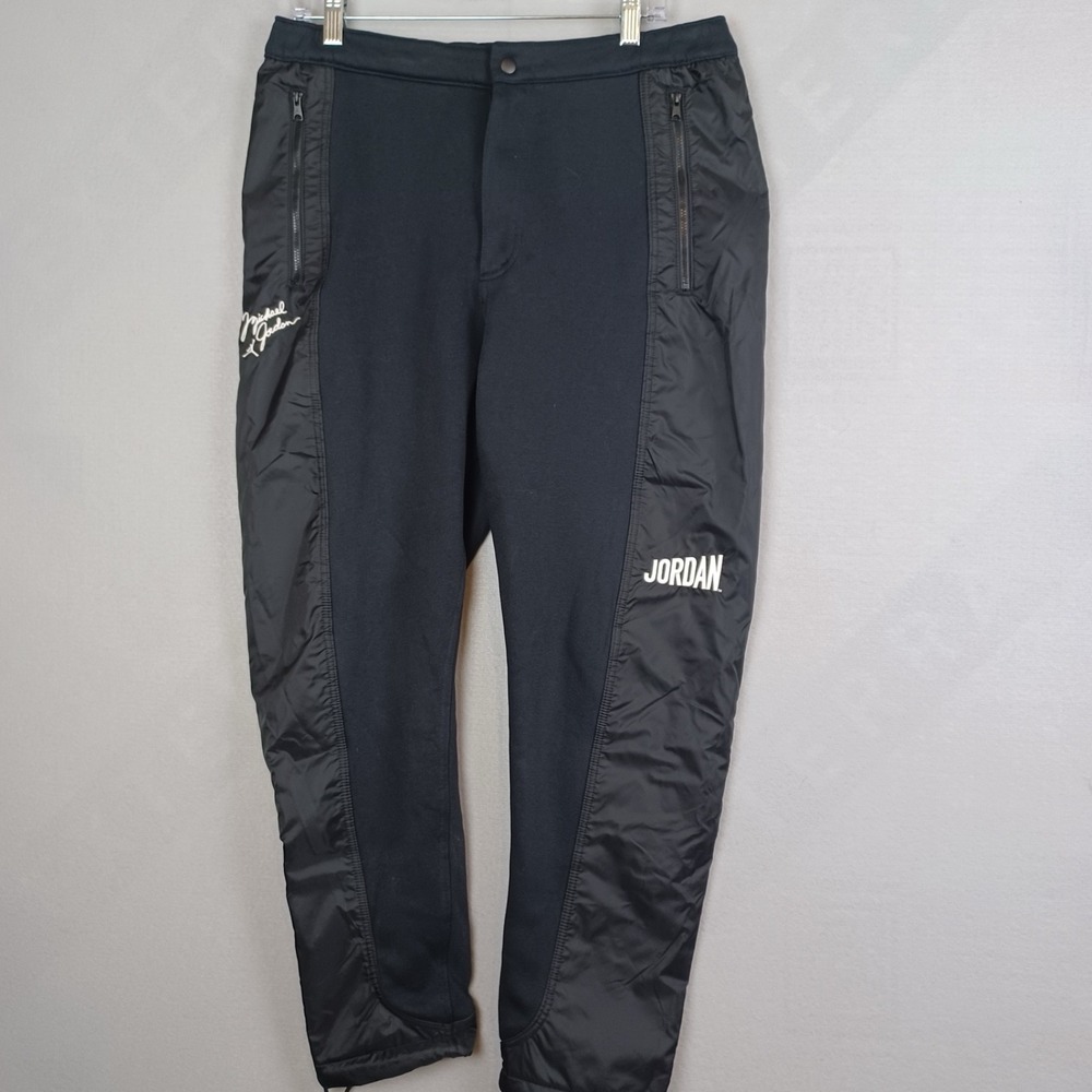 Air Jordan Snow Pants L Mens Black Insulated Zip Pockets